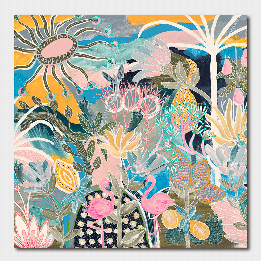 Pink Lovers Card Pack - 6 Square Cards