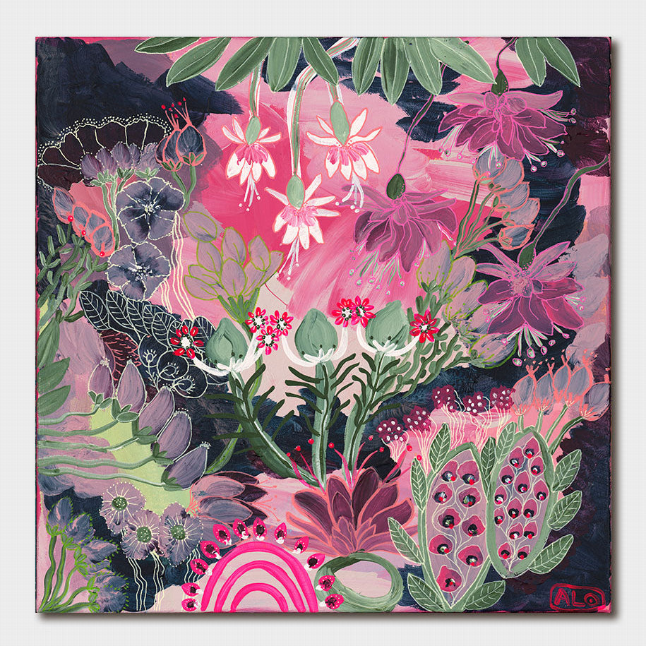 Pink Lovers Card Pack - 6 Square Cards