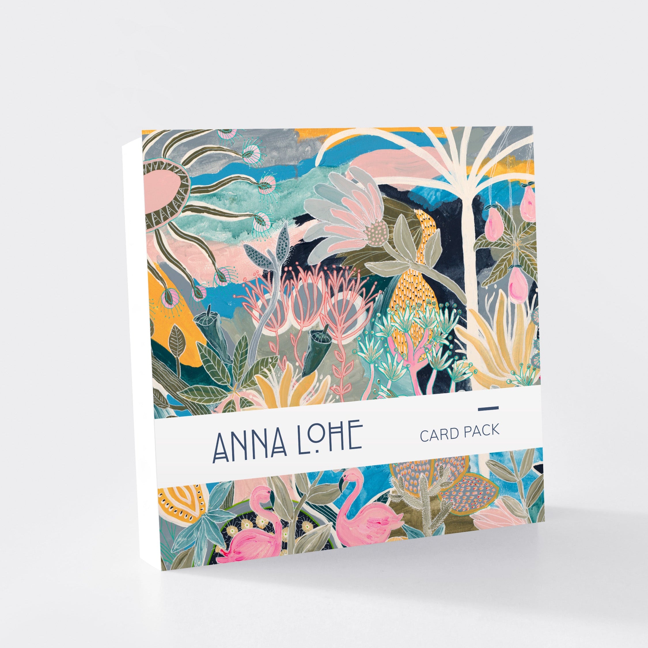 Pink Lovers Card Pack - 6 Square Cards