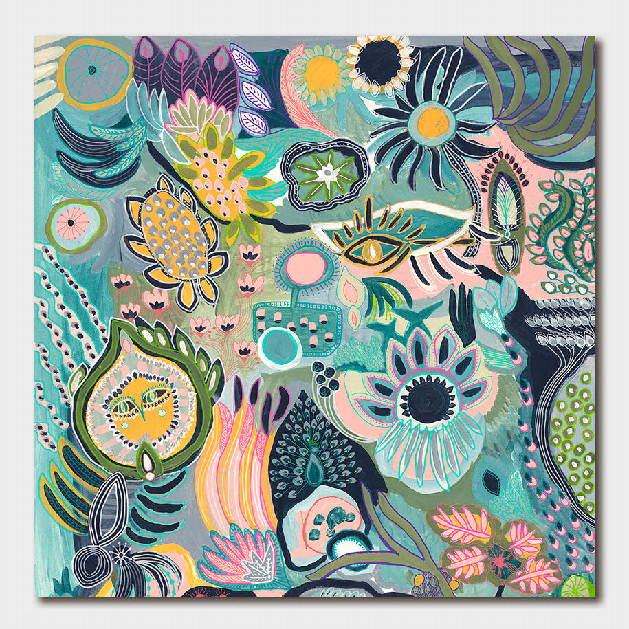 Blue Lovers Card Pack - 6 Square Cards