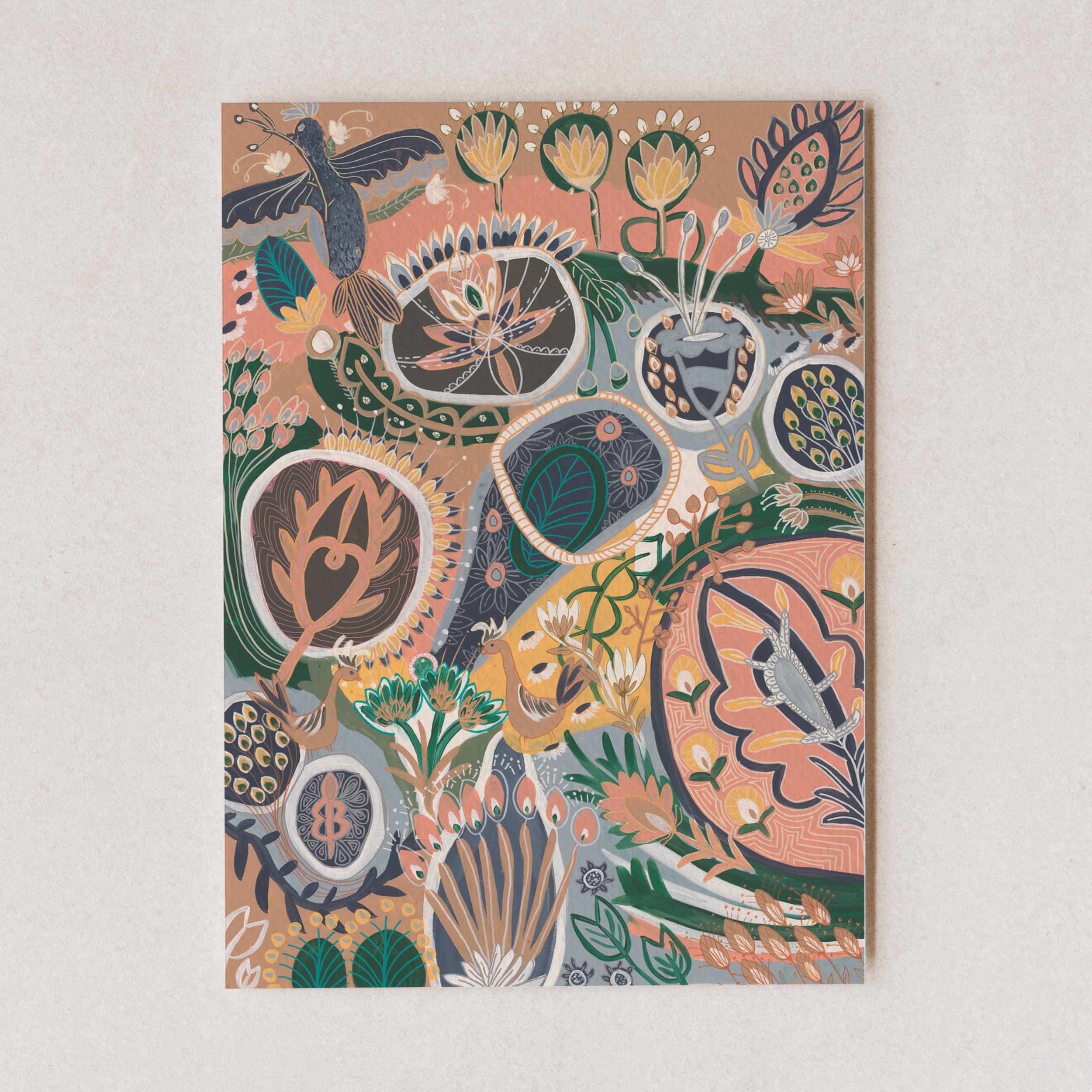 Feathers and Flowers - 3 or 6 pack of cards
