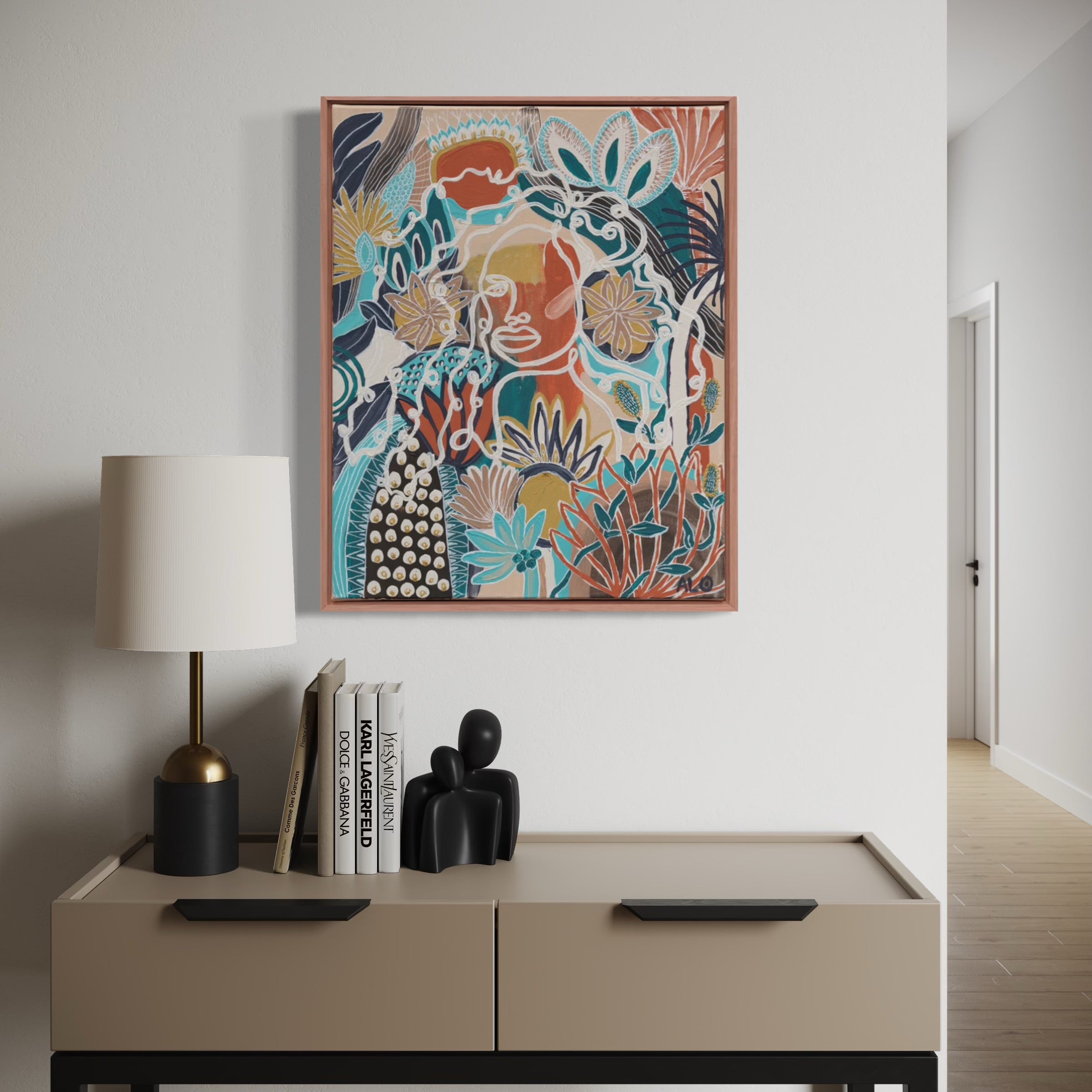 Chick with Crazy Hair Original Artwork