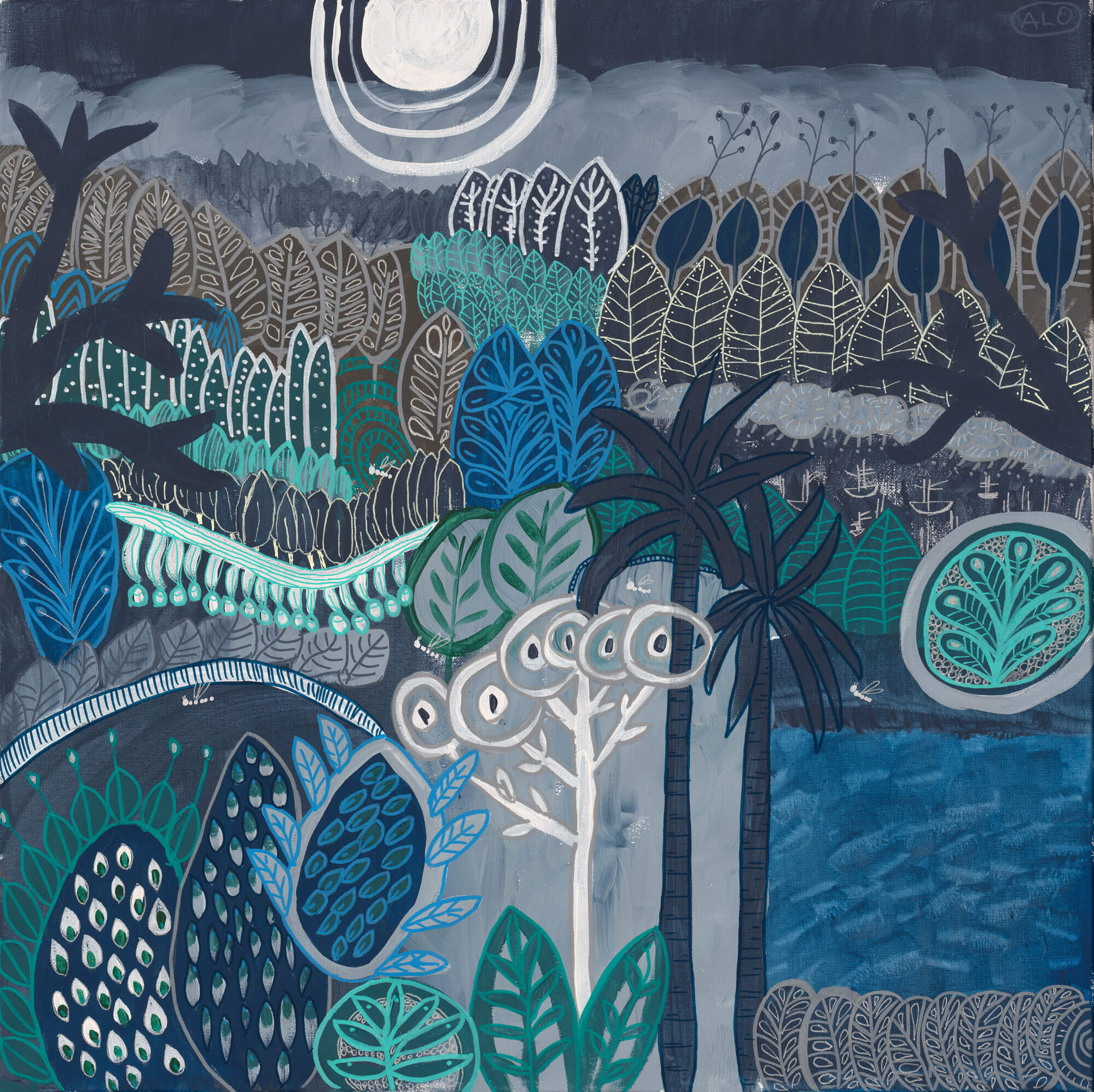 Blue Sky at Night Original Artwork