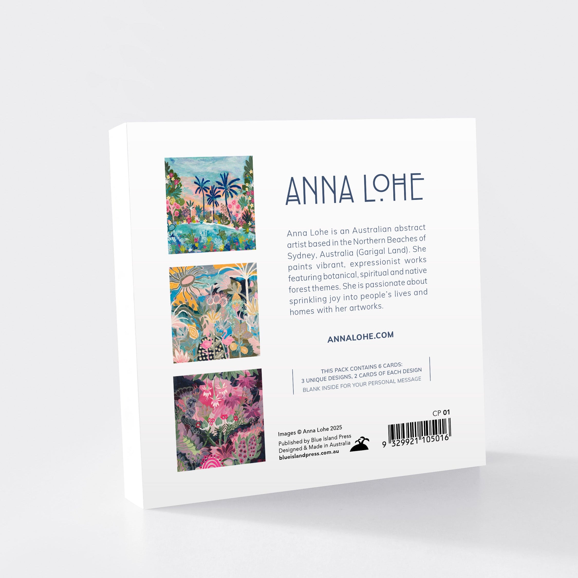 Pink Lovers Card Pack - 6 Square Cards