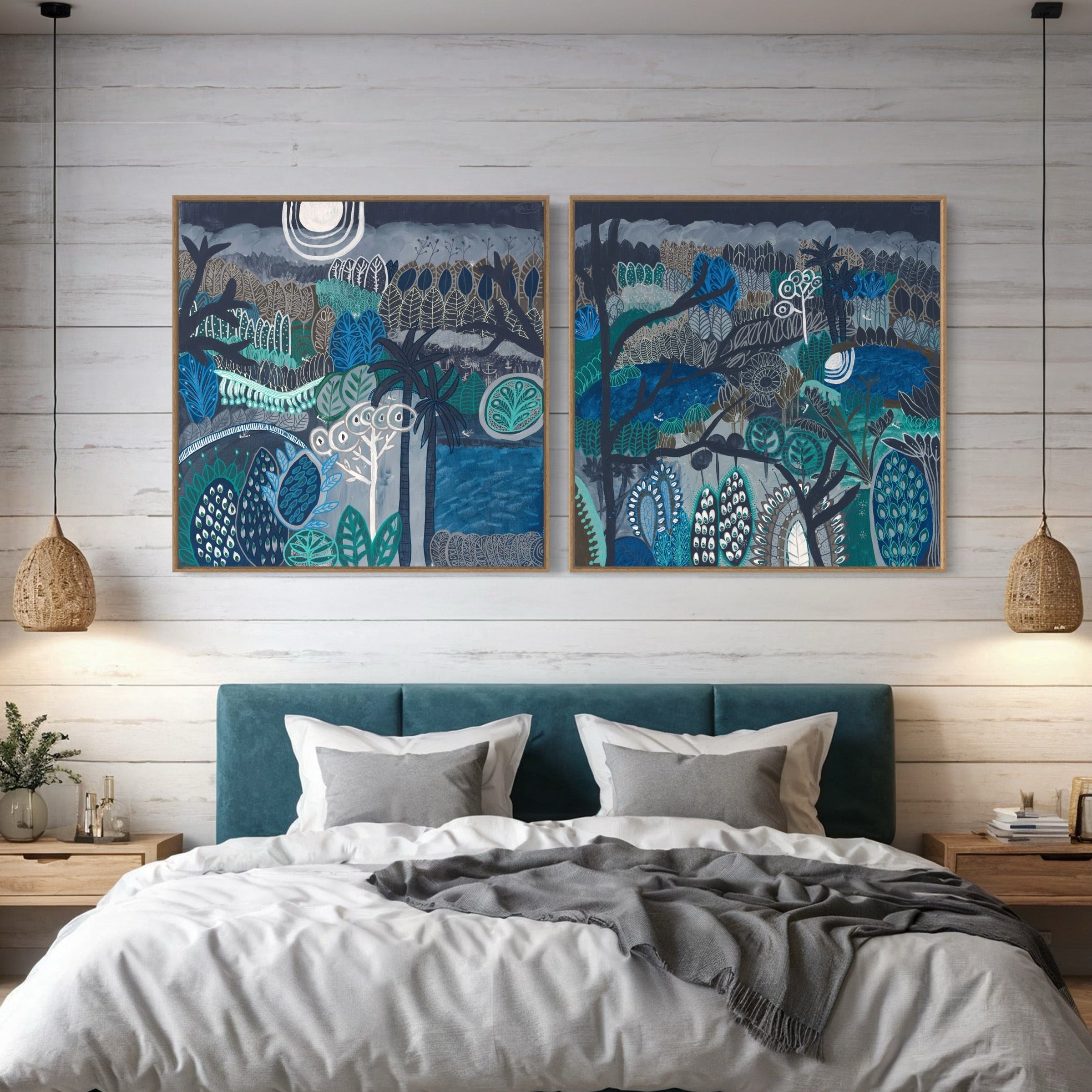 Blue Sky at Night & Reflected Pair