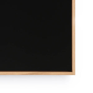 Oak frame corner, black canvas