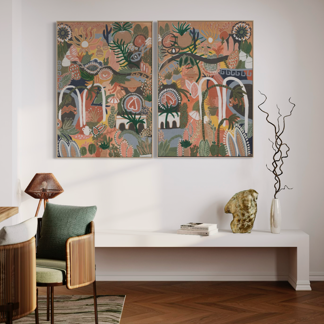 Puglia Viva and Mediterraneo Portrait Rectangle Pair