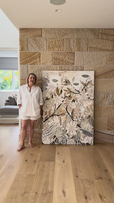 Anna Lohe explains the meaning and process behind her painting "A Sepia Sanctuary"