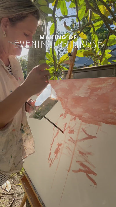 Making of Evening Primrose – video of Anna Lohe painting the original artwork